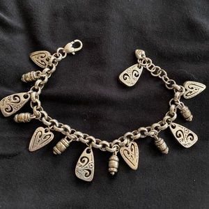 Brighton Jewellery Silver Heart Charm Bracelet
